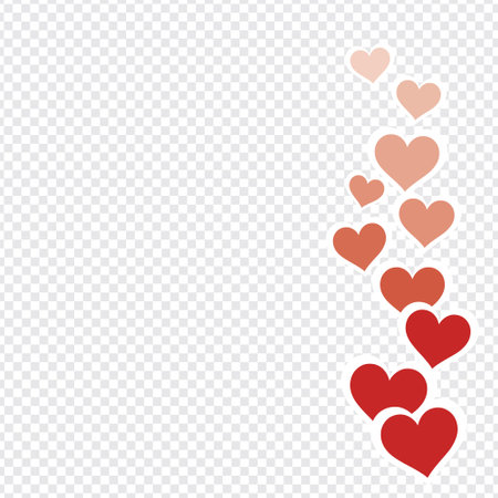 Vector of hearts without a backgroundのイラスト素材