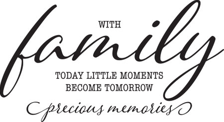 Family quote isolated on a white backgroundのイラスト素材