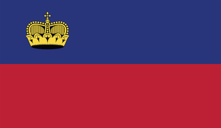 Illustration of the flag of Liechtensteinのイラスト素材