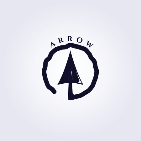 vintage arrow logo badge icon vector symbol illustration design arrowsのイラスト素材