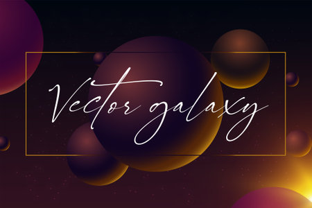 Vector design of colorful planets in the universe with editable text space on themのイラスト素材