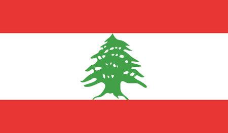 Vector of a flag of Lebanonのイラスト素材