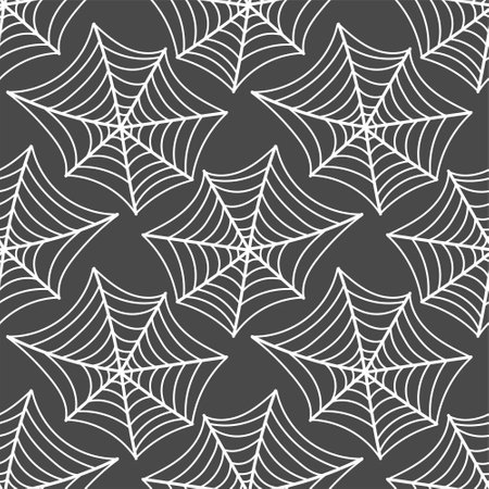 Seamless vector illustration of a spider webのイラスト素材