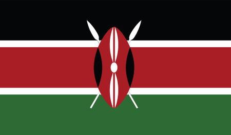 Illustration of the flag of Kenyaのイラスト素材