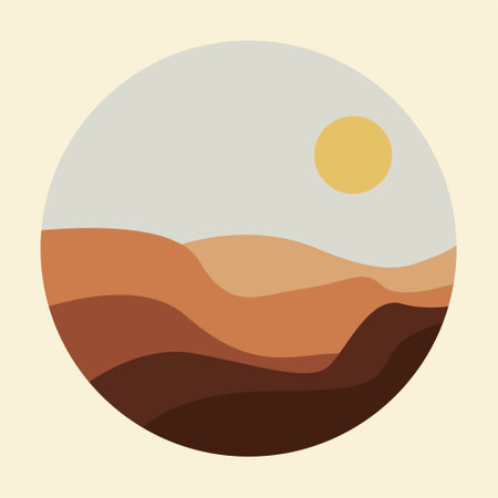 Vector design of natural landscape in desert, design suitable for backgroundのイラスト素材