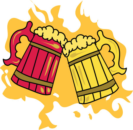 Beer or liquor vector design, alcoholic drinkのイラスト素材