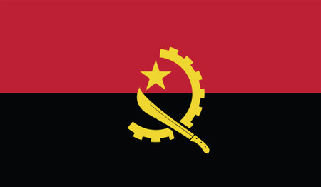Vector of the flag of Angolaのイラスト素材