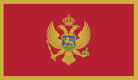 Vector illustration of the flag of Montenegroのイラスト素材