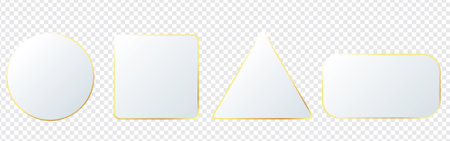 Vector of geometric shape symbols isolated on white backgroundのイラスト素材