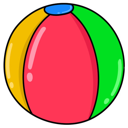 Vector illustration of colorful ball iconのイラスト素材