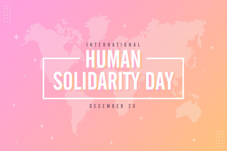 Vector illustration of Human Solidarity Dayのイラスト素材
