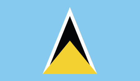 Vector illustration of the flag of Saint Luciaのイラスト素材