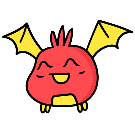 Illustration of a red eye glancing clipart on the white backgroundのイラスト素材