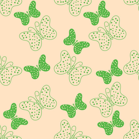 Seamless vector pattern of butterfliesのイラスト素材