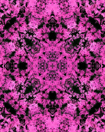 Crinkled Abstract Background Pink and Black Kaleidoscope
