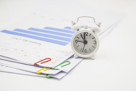 alarm clock papers with clips. Resolution and high quality beautiful photo