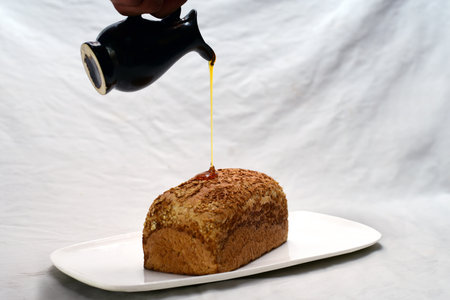 bread with honey healthy Nutritious food