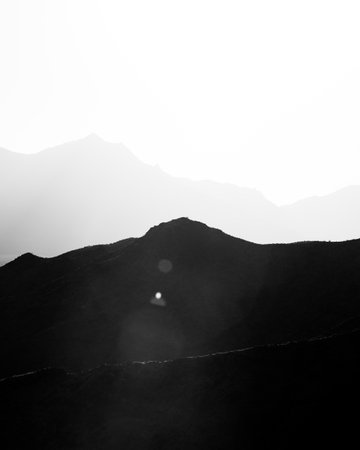 Late afternoon sunlight highlights the moutains of Phoenix, Arizona.