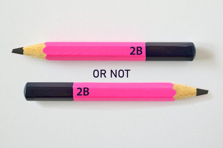 Conceptual  Phrase To be, or not to be From Pink Pencilsの写真素材