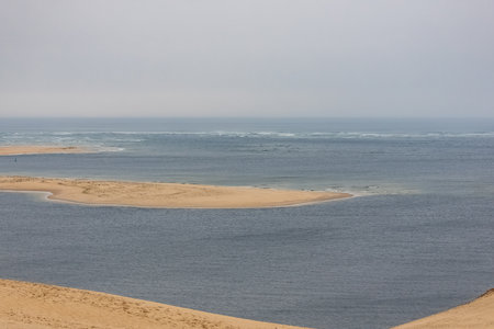 The dune of Pilat in France, famous sand hillの写真素材