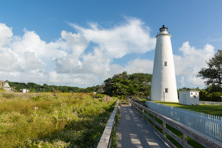 Ocracoke Light is the oldest operating light station in North Carolina and the second oldest lighthouse still standing in the state.の写真素材