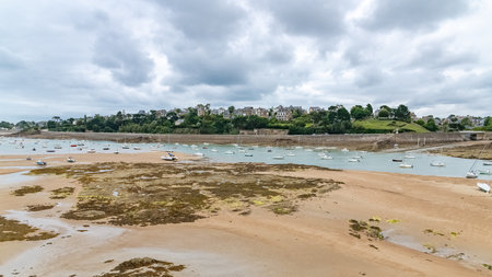 Saint-Briac-sur-Mer in Brittany, beautiful beachの写真素材