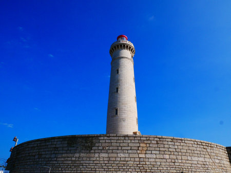 Beautiful wiew of the Sete lighthouse in South East Franceの写真素材
