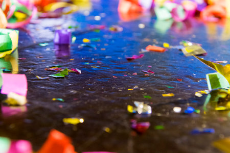 Celebration of queen of beauty Latin America, confetti multi color.の写真素材