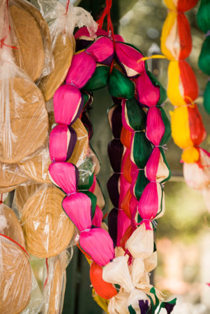 Typical candys peanuts, coco nut in Guatemalaの写真素材