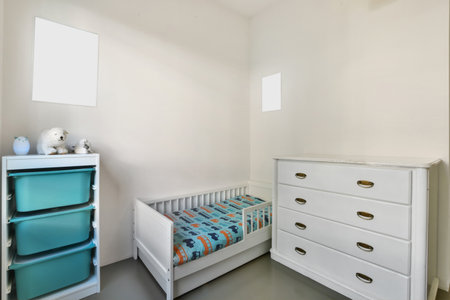 The interior design and decoration of a nice nursery wi
