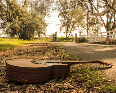 The Gentle Acoustic sounds make me want to return to the country fields and relax a little while.の写真素材
