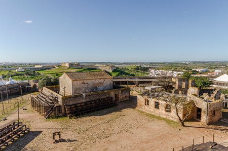 The Medieval Castle of Castro Marim, Algarve, Portugalの写真素材