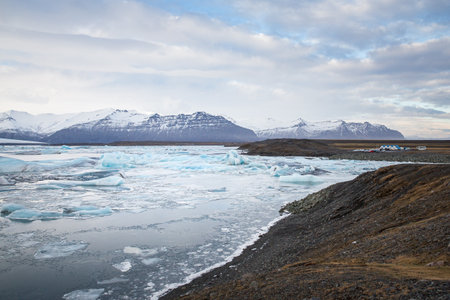 A beautiful view of Jokulsarlon glacial lagoon, Iceland