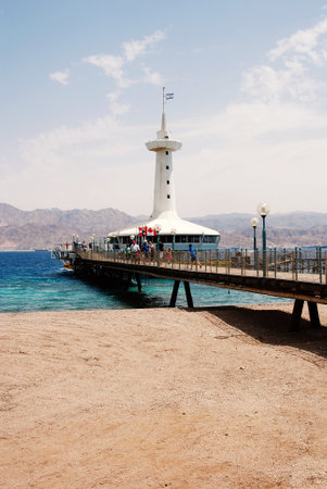 Observatorium in Eilat, visitor center in the Red Sea in Israel, underwater worldの写真素材