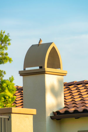 A closeup shot of a chimneyの写真素材