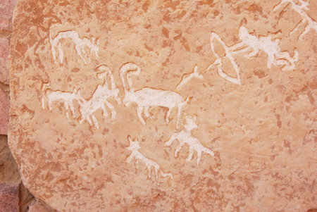 Timna Park near Eilat in Israel, landscape in the desert, copper mining in acient times, formationslike mushrooの写真素材