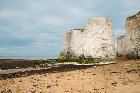 Botany Bay, Isle of Thanet on the southeast cost of England, white cliff near Ramsgate, United Kingdomの写真素材