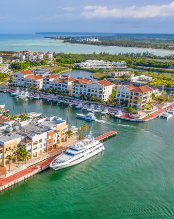 An aerial view of the neighborhood of Cap Cana Marina
Neighborhood in Punta Cana, Dominican Republicの写真素材