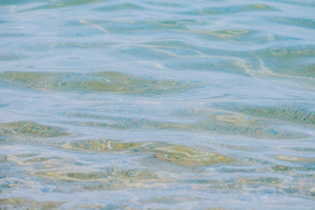 A closeup shot of a clear sea water surfaceの写真素材