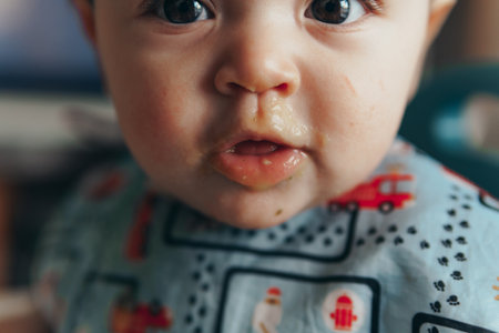 A closeup shot of a cute Hispanic childの写真素材