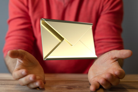 A 3D render of a Message Online Chat Social Text Conceptの写真素材