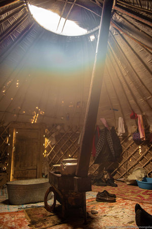 This is how mongolian yurt gers interior looks like. Its truly amazing to living in yurt ger in Mongolia summer days. Fresh air, amazinの写真素材