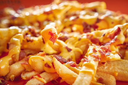 A closeup shot of french friesの写真素材