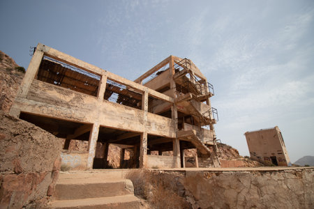 A shot of Minas de Oro de Rodalquilar in Almeria, Andalucia, Spainの写真素材