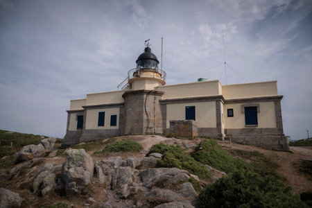 The Cape Prior lighthouse in Galicia, Spainの写真素材