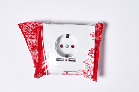 A view of new socket on a white background