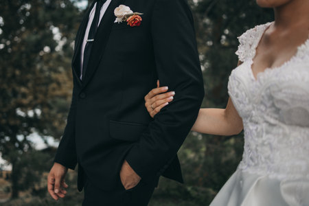 A shot of the Bride and the groom during their wedding ceremony.