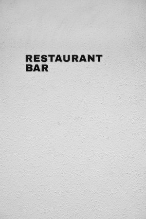 A minimalistic text Restaurantの写真素材