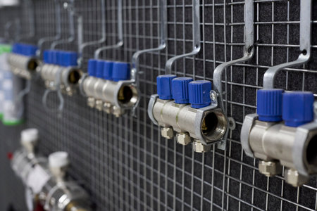 A water manifolds in a plumbing store