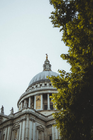 An antique dome of an ancient cathedralの写真素材